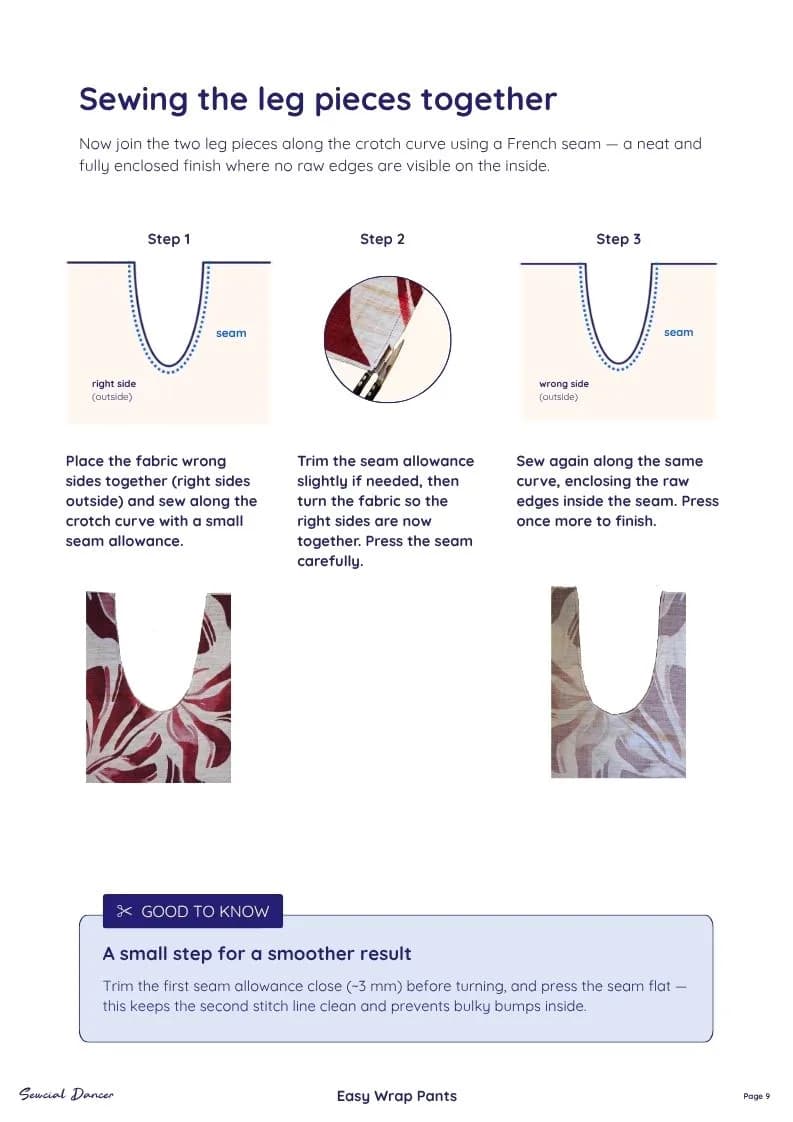 Easy Wrap Pants | French seam